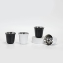 GAHWA - Hans Larsen Double Wall Stainless Steel Cup Set - Black