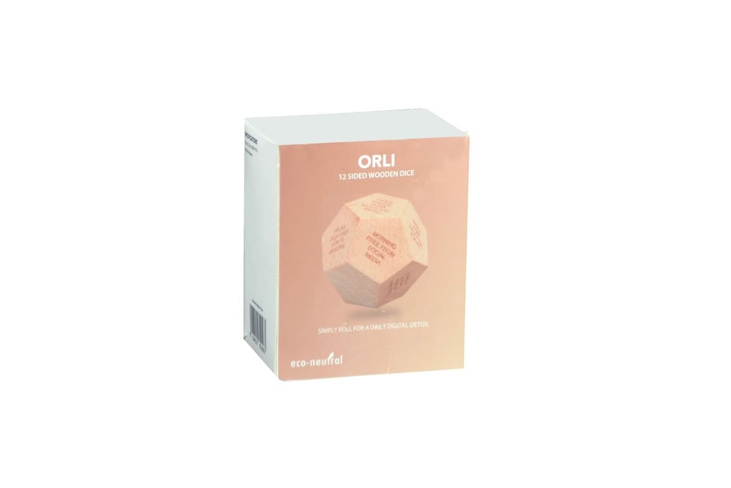 ORLI - eco-neutral Digital Detox Wooden Dice