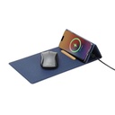 BLACE - CHANGE ZERO Recycled PU 15W Wireless Mousepad & Desk Organizer - Navy Blue