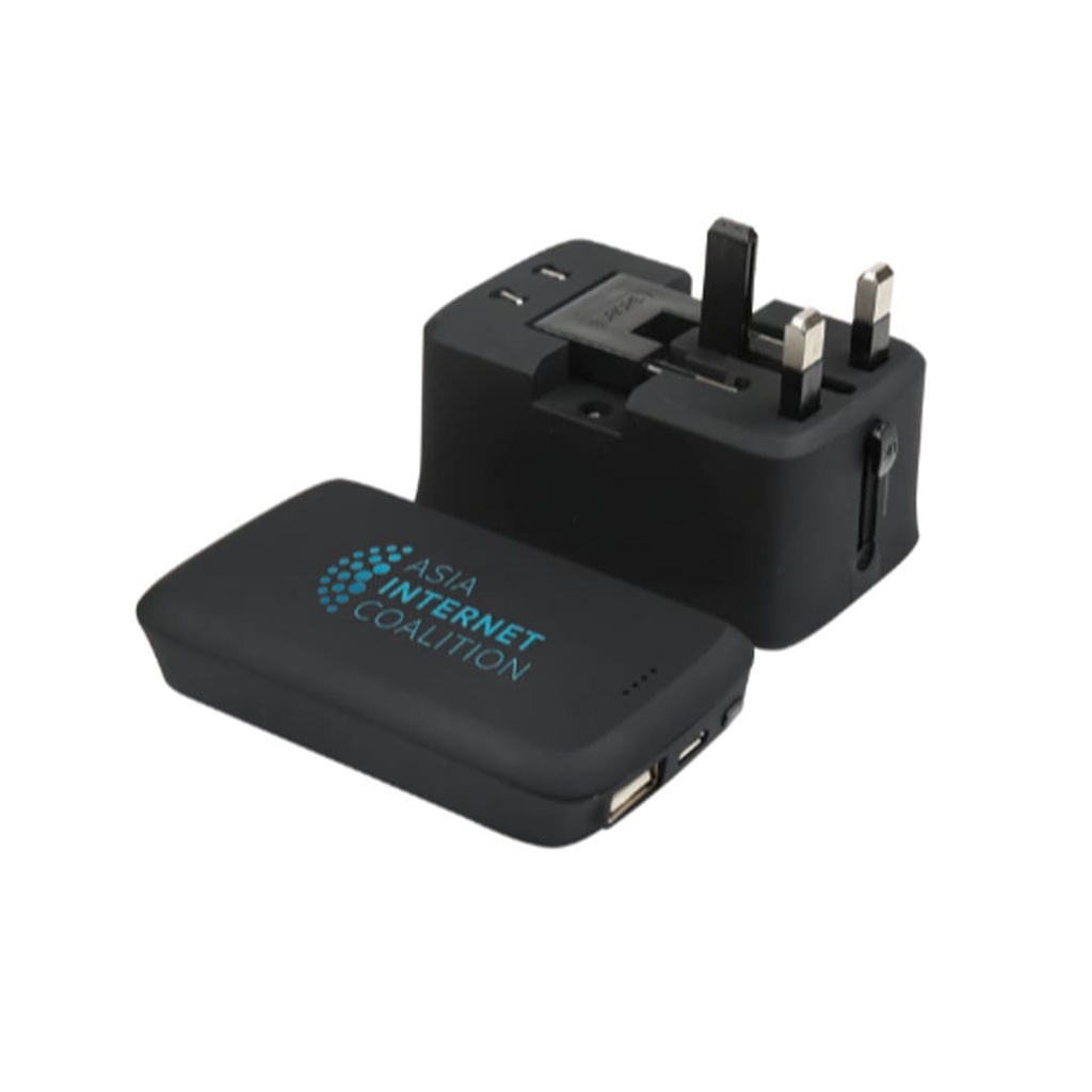 BILZEN - @memorii World Travel Adapter with 5000mAh Powerbank