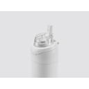 AERO SIP - Hans Larsen Recycled Stainless Steel Bottle with Dual Sip Lid - White