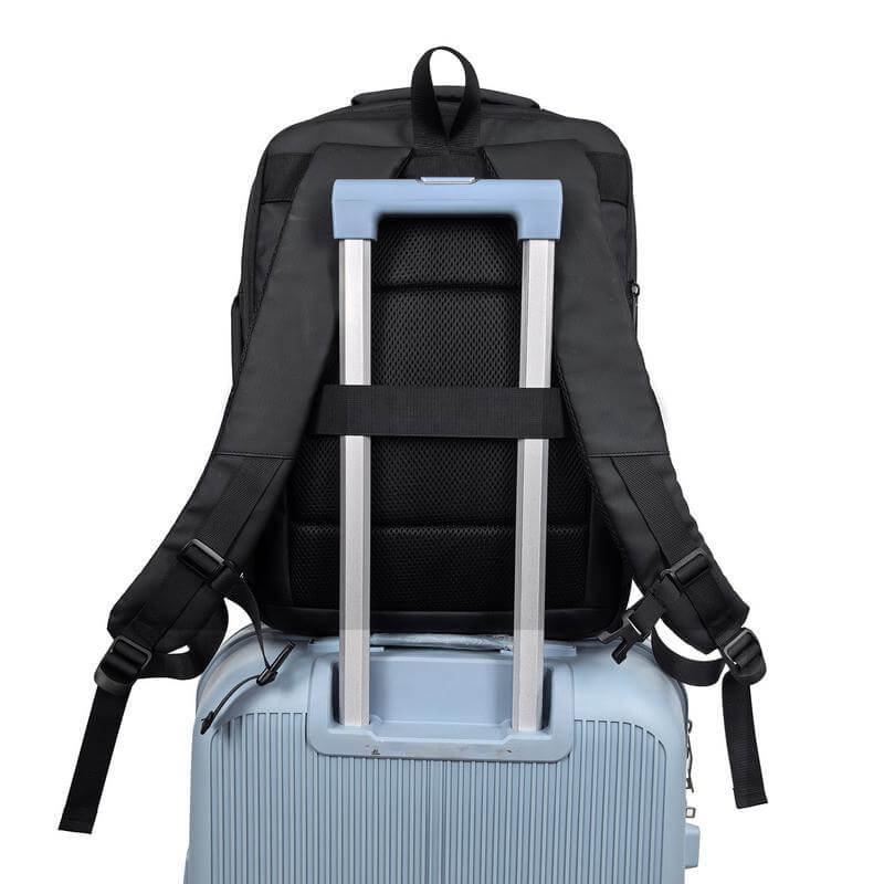 TURISMO - Santhome Expandable 17" Business Backpack - Black