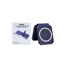 TURIN - @memorii Foldable Wireless Charger and Multicable Set - Navy Blue
