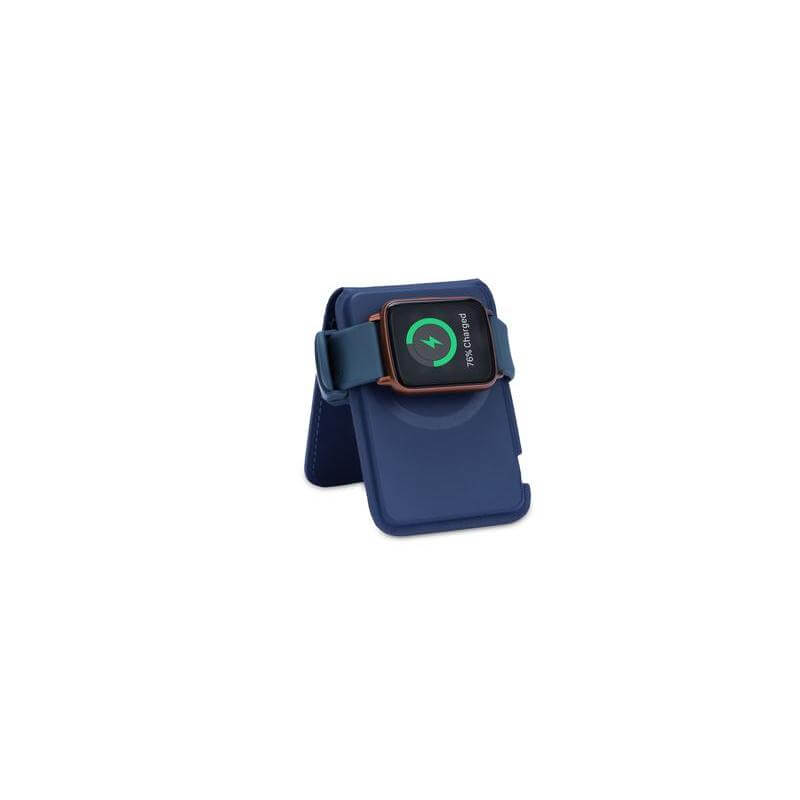 MAG3 - Giftology 3-in-1 Magnetic Wireless Charger Card Holder - Navy