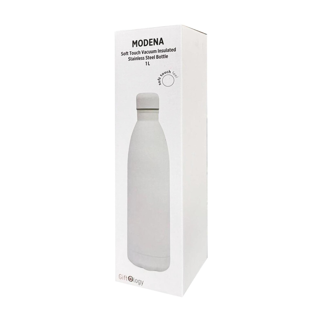 MODENA - Giftology Soft Touch lnsulated Water Bottle - 1L - White