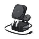 TRIODE @memorii 4 in 1 Foldable Wireless Fast Charging Station With Retractable 80cm Type-C Cable Type