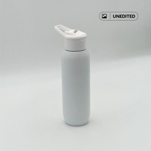 TOLEDO - Hans Larsen Double Wall Bottle with Straw  600 ml - White