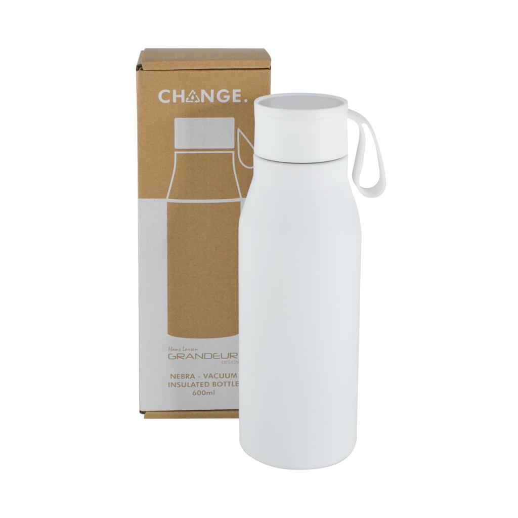 NEBRA - CHANGE Collection Vacuum Bottle with Loop - 600ml - White