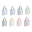 Non-Woven Shopping Bag Vertical White/Orange