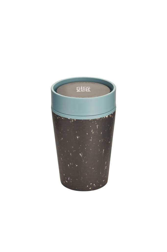 Circular Cup 8oz Black & Faraway Blue