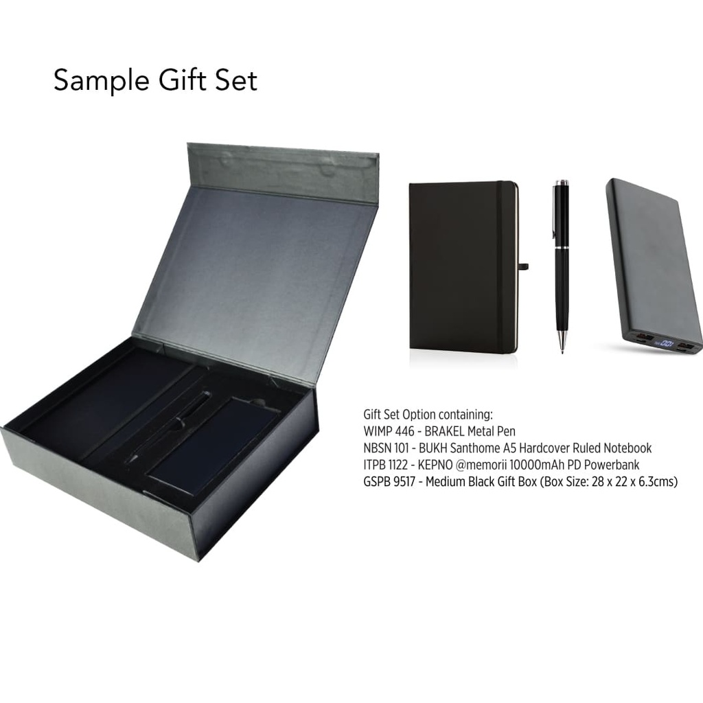 Gift Set Packaging with Magnet Closing (Medium) - Black