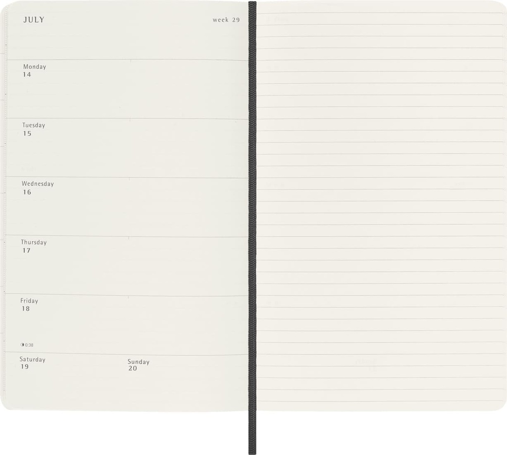 Moleskine 2025 Weekly 12M Planner - Soft Cover - Large