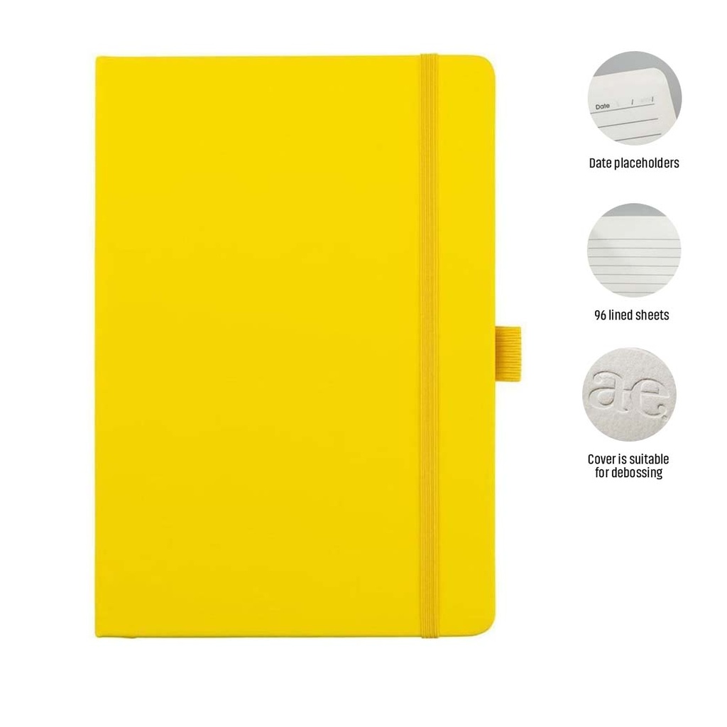 JURSI - Giftology A5 PU Notebook with Pen Loop - Yellow