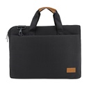 [MBSN 2173] SLOTEN - Santhome® 15" Laptop Bag - Black/Tan