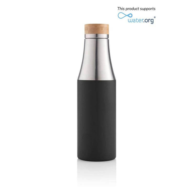 R-BREDA - CHANGE Collection Recycled Insulated Water Bottle - Black