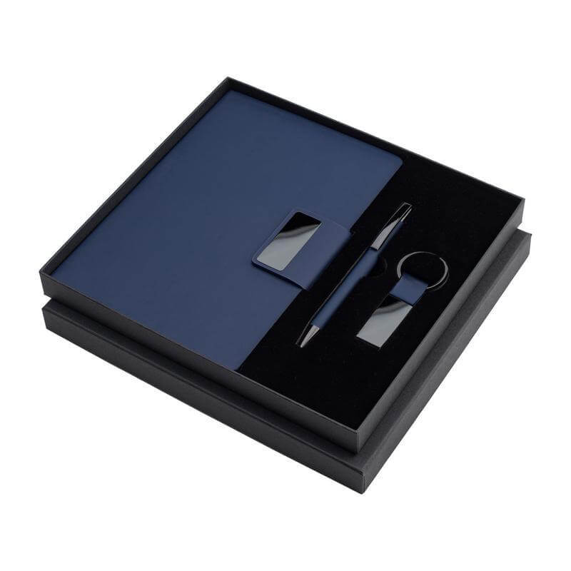 REGENT - Giftology Set of Notebook, Keychain and Pen - Blue