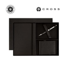 [GSCR 8671] Cross Coventry Ballpoint Pen with Notebook and Bifold Wallet Gift Set - Black
