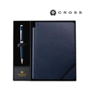 Cross Coventry Blue Lacquer Ballpoint Pen with Classic Blue Journal Gift Set