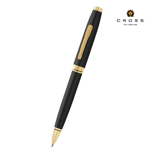 [WICR 5283] Cross Coventry Classic Black Lacquer with Gold Tone Appointments Ballpoint Pen