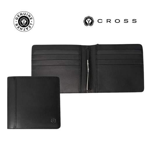 [LACR 2026] CROSS Leather Clip Wallet - Black