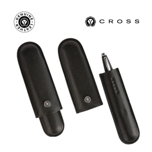 [LACR 2037] CROSS Leather Single Pen Case - Black